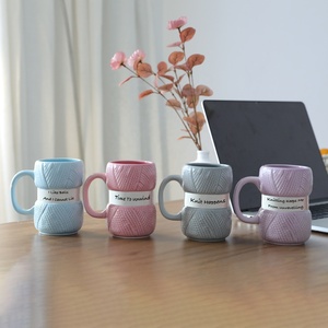<span class=keywords><strong>Tazas</strong></span> de cerámica coloridas, té de la leche, agua, café, <span class=keywords><strong>tazas</strong></span> de lana con asa, bonito diseño de lana, pareja, regalos de cumpleaños, taza de <span class=keywords><strong>desayuno</strong></span> - Product Image 4