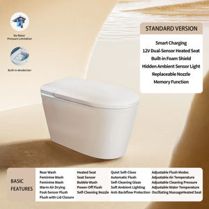 Telecomando intelligente <span class=keywords><strong>per</strong></span> il riscaldamento del sedile del water a pavimento in marmo Set da bagno <span class=keywords><strong>doccia</strong></span> pulizia intelligente <span class=keywords><strong>per</strong></span> la ricarica del sensore del piede - Product Image 2