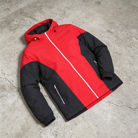 Chaqueta Cortavientos Personalizada con Bloques de Color, Bolsillos con Cremallera, Tallas Grandes, Impermeable, Casual, Estilo Urbano, OEM