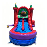 Combo Château 5-en-1 Double Piste Humide/Sèche pour Aventures Royales