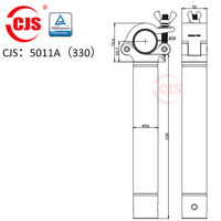 Pince de fixation pour truss d'éclairage en alliage d'aluminium CJS, pince pour tube d'éclairage de scène, certifiée TUV CE, capacité de charge 40 kg, pliable, antirouille, noir/argent