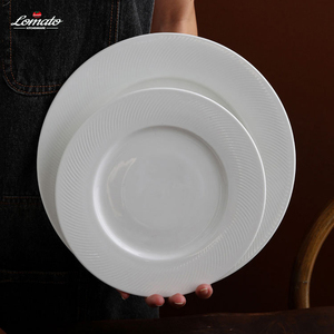 Platos de Porcelana Blanca Resistentes al por Mayor para <span class=keywords><strong>Restaurantes</strong></span>, Platos de Cena de Cerámica con Diseño OEM de Marca Personalizada para Bodas, Platos de Cena de 8, 10 y 12 Pulgadas - Product Image 5