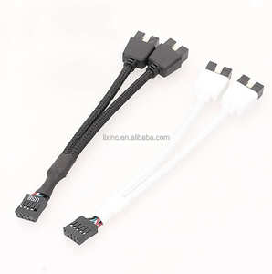 ملحق اللوحة الأم 9Pin + USB رأس الخائن أنثى 1 إلى <span class=keywords><strong>2</strong></span> ذكر سطح المكتب 9-Pin USB2.0 موصل محور 15 - Product Image 1