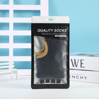 Emballage au détail en plastique transparent à fermeture éclair personnalisable OEM Sac Opp blanc transparent à l'avant pour chaussures et chaussettes