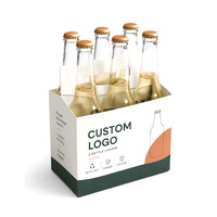 Caja Portadora de Botellas Personalizada para Licor, Paquete de Seis Unidades, Embalaje con Asa, Fábrica de Cajas Portadoras de Botellas Personalizadas