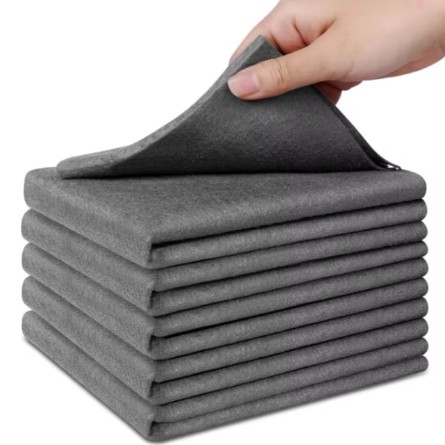 Premium Grey Microfiber Screen Cleaner Cloths for Electronics Devices Phones Tablets Monitors Displays