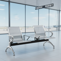 Chaises portables empilables temporaires pour événements, hôpitaux et commerces, en acier robuste, écologiques, durables, à dossier solide