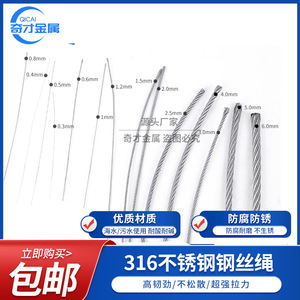 Câble en acier inoxydable 316 de 6 mm torsadé pour usage marin, pêche et industriel - Product Image 5