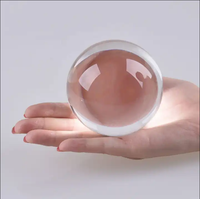 Lámpara de Noche de Cristal 3D con Bola de Cristal, Decoración para el Hogar, LED Regulable, Alimentación USB, Luz Cálida Amarilla, Tamaño Mediano, Diseño Moderno