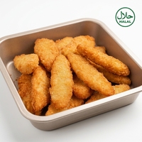 Palitos de Pescado Empanizados Congelados, Nuggets Crujientes con Rebozado de Pan, Sazonados, Pre-fritos, Comida Preparada para Suministro a Granel de Comida Rápida