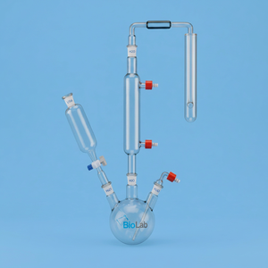 Conjunto de destilación de vía corta de vidrio BioLab Boro 3.3 con columna fraccionadora al vacío OEM para uso en laboratorio - Product Image 1