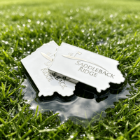 Nouveautés : Marqueur de balle de golf blanc multi-formes à sublimation, design original, roulette