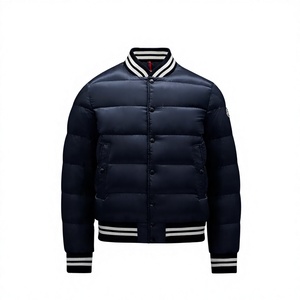 Chaqueta Bomber Unisex de Invierno, Impermeable, Ecológica, de Lona, con Cierre, Acolchada, Negra, Ligera, Cortavientos, Cálida, Estilo Vintage - Product Image 4