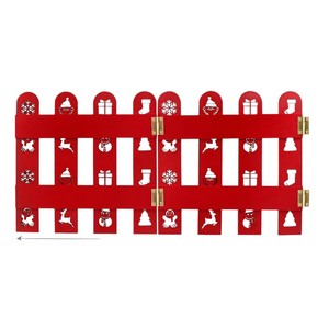 <b>Christmas</b> <b>Tree</b> Fence Wood Rectangle Red Holiday Decoration <b>Christmas</b> <b>Tree</b> <b>Base</b> Stand Accessory - Product Image 1