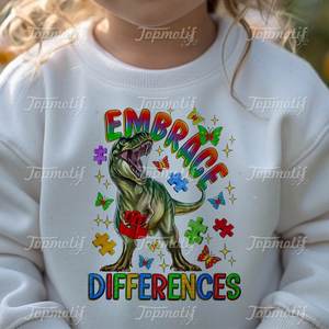 ドラゴン抱擁デザインデカール自閉症DTFアイロン乗り継ぎステッカーパーカーTシャツ - Product Image 5