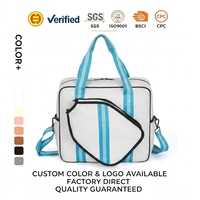Sac de transport portable pour raquette de pickleball, sac de rangement léger en tissu néoprène pour raquettes, plusieurs modes de transport, peut contenir des vêtements et des chaussures