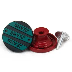 Wholesale Custom Logo Zinc Alloy Rivet Jean Button Metal Denim Buttons for Clothes Apparel Accessories