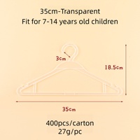 Cintres en plastique PP antidérapants pour vêtements d'enfants, avec encoches, impression de logo personnalisée, pour garde-robes de boutiques d'enfants de 7 à 14 ans, vente en gros