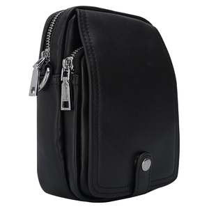 Bolsa de Cintura Deportiva de Cuero Genuino Negro Personalizada, Bolsa de Cintura de Cuero Vacuno Real - Product Image 4