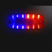 Luz de Hombro LED Azul-Roja de Alta Visibilidad Daimei, Luz Estroboscópica Intermitente de Advertencia de Emergencia