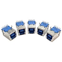 USB 3.0 Typ B Buchse, rechtwinklig, USB-B AF Anschluss, Druckeranschluss, Terminal