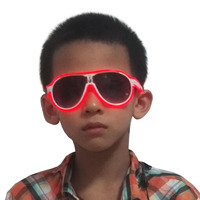 Lunettes LED clignotantes pour enfants en gros, monture noire, matériau plastique écologique, fonctionnant sur piles, Pâques Noël