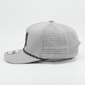 Mới đến tùy chỉnh Trucker Mũ 5 Bảng điều chỉnh ánh sáng cong vành hóa đơn Tùy chỉnh cao su vá logo laser đục mũ không thấm nước cap hat - Product Image 2