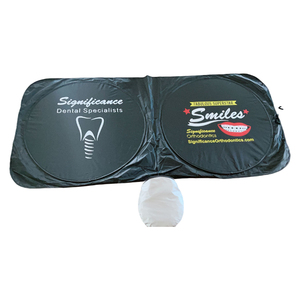 Logo impression voiture pare-soleil torsion pliable personnalisé ombre pour voiture personnalisé pare-brise pare-soleil pour voiture - Product Image 2