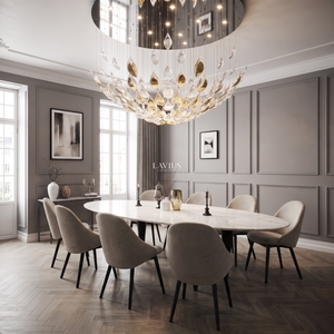 Lampadario a Sospensione in Cristallo di Lusso Moderno a Forma di Foglia per Villa, Sala da Pranzo, Soggiorno, Hotel, Lobby, Decorazione Lounge - Product Image 3
