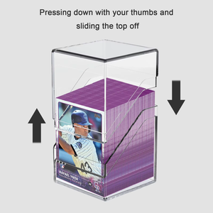 Y Y Clear Plastic Trading Card Deck Case Custom Size 50mm Thick Storage Box for Sports and Collectible Cards - Product Image 5