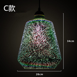 Lámpara Colgante de Cristal 3D Colorida, Estilo Retro, de Una Sola Cabeza, para Cafetería, Bar, Restaurante, Sala de Estar, Dropshipping Shopify - Product Image 5