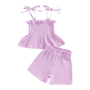 Combinaison d'été sans manches en tricot écologique respirant pour filles, longueur genou - Product Image 2