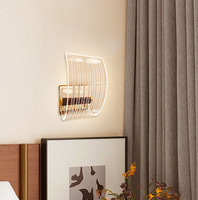 Lampes murales LED créatives minimalistes, simplicité moderne, acrylique et fer, télécommande, intensité variable, CRI élevé 90, lumière du jour, alerte 3000K-6000K