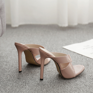 European and American Foreign Trade Patent Leather Cross-band Sexy Open Toe High Heel Sandals 2024 - Product Image 6