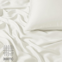 Parure de draps en bambou 4 pièces de luxe qualité hôtelière rafraîchissante avec drap-housse, housse de couette et 2 taies d'oreiller – Vente en gros pour lits Queen et King