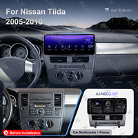 Kit Radio en Gros pour Nissan Tiida 2005-2010 12,3 pouces LHD/RHD Gris Fer Climatisation Manuelle/Automatique Ensemble Complet Installation Facile