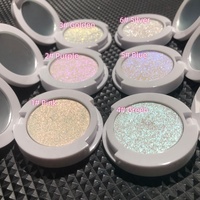 Palette de surligneur corporel holographique scintillant, maquillage individuel, 7 couleurs, haute pigmentation, surligneur duochrome personnalisé pour le maquillage du visage