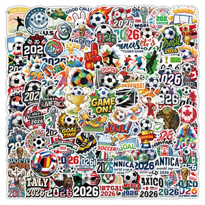 Nuovi Adesivi Trendy 2026 per la Coppa del Mondo di <span class=keywords><strong>Calcio</strong></span>, 100 Pezzi per Sacchetto, Adesivi Creativi Impermeabili in PVC per Eventi Sportivi e Tifosi - Product Image 4