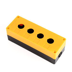 Boîtier de commande étanche pour bouton-poussoir champignon avec trou de montage de 22 mm, Jaune Blanc, 1 trou, 2 trous, 3 trous, 4 trous, 5 trous, 6 trous - Product Image 4