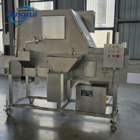 Pompe à moteur industrielle automatique pour la panification à grande échelle des schnitzels, des nuggets, des filets de poisson, de la viande et du poulet pour la restauration rapide