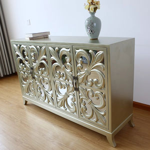 אירופאי רטרו סגנון עץ מלא נעליים ארון - Product Image 3