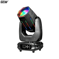 2 projecteurs à tête mobile Sharpy Beam 318W avec anneau halo et bande lumineuse, contrôle DMX, et flight case pour scène, mariage, concert