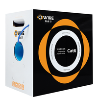 Câble LAN intérieur haute vitesse OWIRE CAT 6, cuivre sans oxygène, gaine PVC/LSZH, compatible avec les flux de travail de montage vidéo, CE/ROHS//CPR