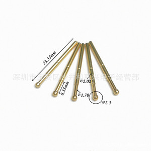 Sonda de prueba con baño de oro PA125, punta redonda de 2.0mm, cabezal de pin de resorte de 2.5mm, perforación de 2.4mm, piezas para instrumentos - Product Image 4