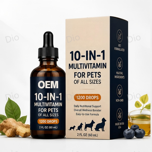 Gotas Multivitamínicas para Perros Dio OEM/ODM, Suplemento de Vitaminas y Mejora de la Inmunidad para Cachorros y Perros Adultos - Product Image 1