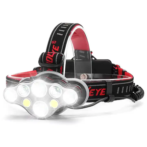 8 LED 18000 High Lumen USB Head Light 8 Mode Waterproof Head <b>Flashlight</b> Bright Head Lamp With Red Light for Camping - Product Image 1
