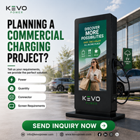 Chargeur rapide DC 30kW 40kW 60kW 80kW avec écran publicitaire de 65 pouces pour projets commerciaux de véhicules électriques