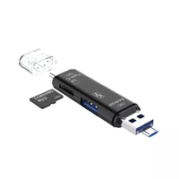 Lector de tarjetas OTG USB 2,0 de alta velocidad SD TF Micro interfaz lector de tarjetas tipo C USB C memoria USB para ordenador portátil