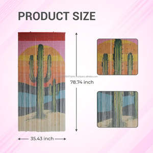 ม่านไม้ไผ่ประดับลูกปัดแบบแนวตั้ง ทำมือในเวียดนาม ตัดเย็บตามสั่ง สไตล์โบฮีเมียน สำหรับหน้าต่างทรงแปดเหลี่ยม ของตกแต่งบ้าน รับผลิตแบบ OEM - Product Image 3