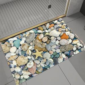 Tapis en terre de diatomée Pebble pour salle de bain, <span class=keywords><strong>douche</strong></span>, toilettes, entrée, buanderie, absorbant, antidérapant, séchage rapide, avec support en caoutchouc naturel - Product Image 2